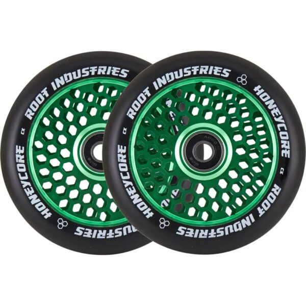 root honeycore green 110mm 2-pack pro scooter wheels root honeycore green 110mm 2-pack pro scooter wheels