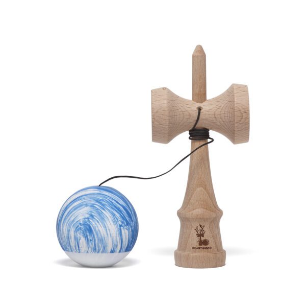 Heartwood Kendama Waves Blue/White unmounted