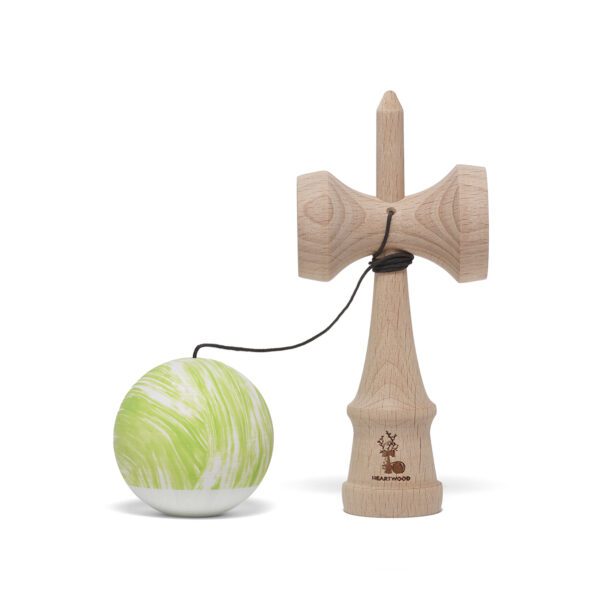 Heartwood Kendama Waves Green/White unmounted