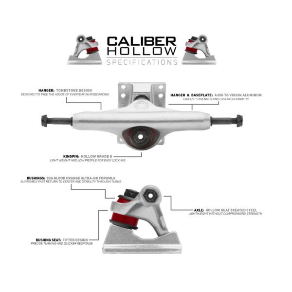 Caliber Street Skate Truck Hollow Raw Caliber Street Skate Truck Hollow Raw specs