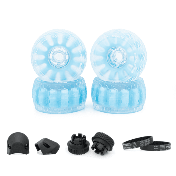 CloudWheels v2 Allterrain 105-120mm blue kit