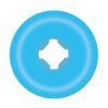 Santa Cruz Slime Balls Vomit Mini II Blue 53mm 97a skateboard wheel back