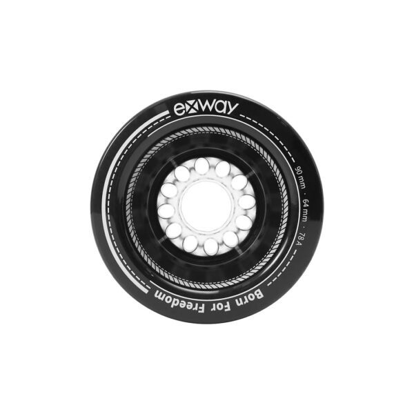 exway street wheels 90mm 76a black